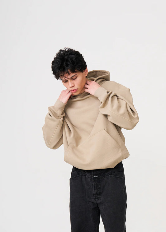 14 OZ Beige Oversized Urban Hoodie