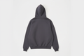 Shadow 14 OZ Full-Zip Fleece Hoodie Luxury Flat Lay Back View - No Drawstrings