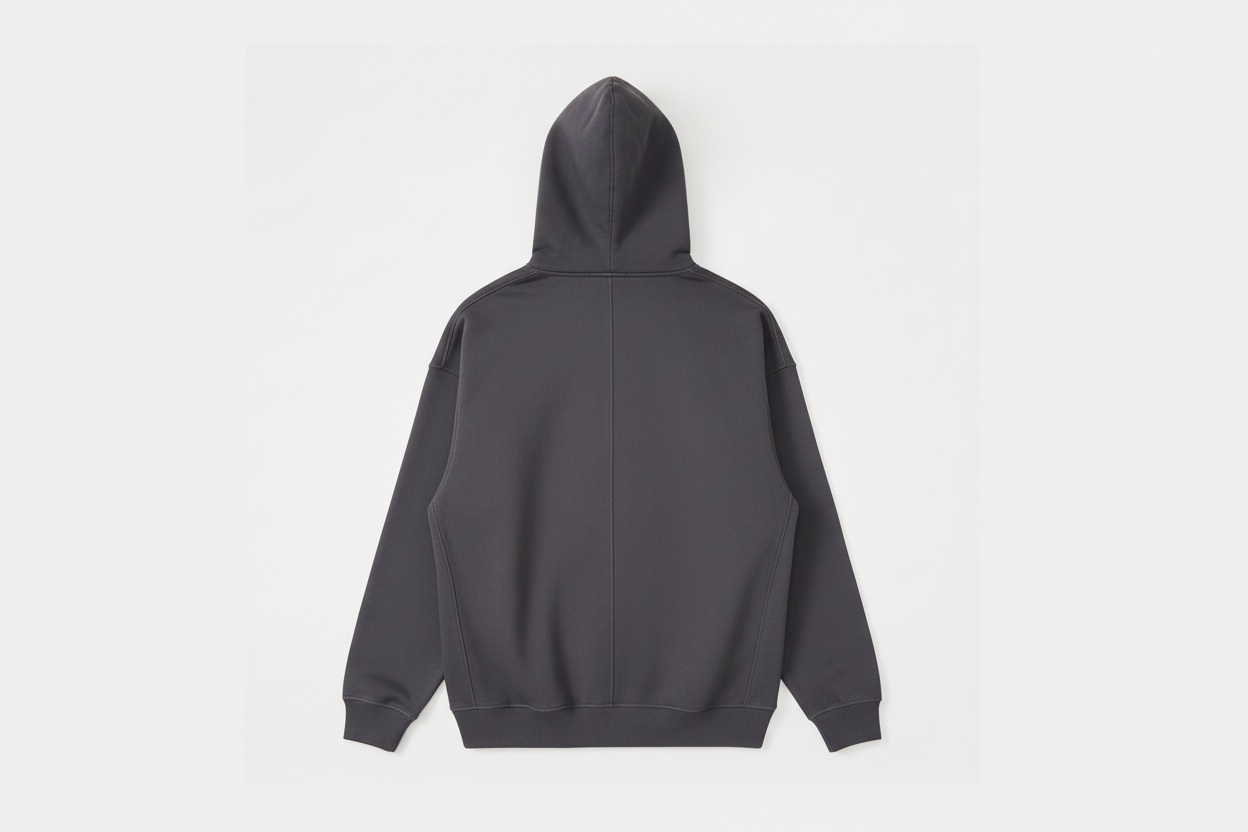 Shadow 14 OZ Oversized Urban Hoodie Luxury Flat Lay Back View