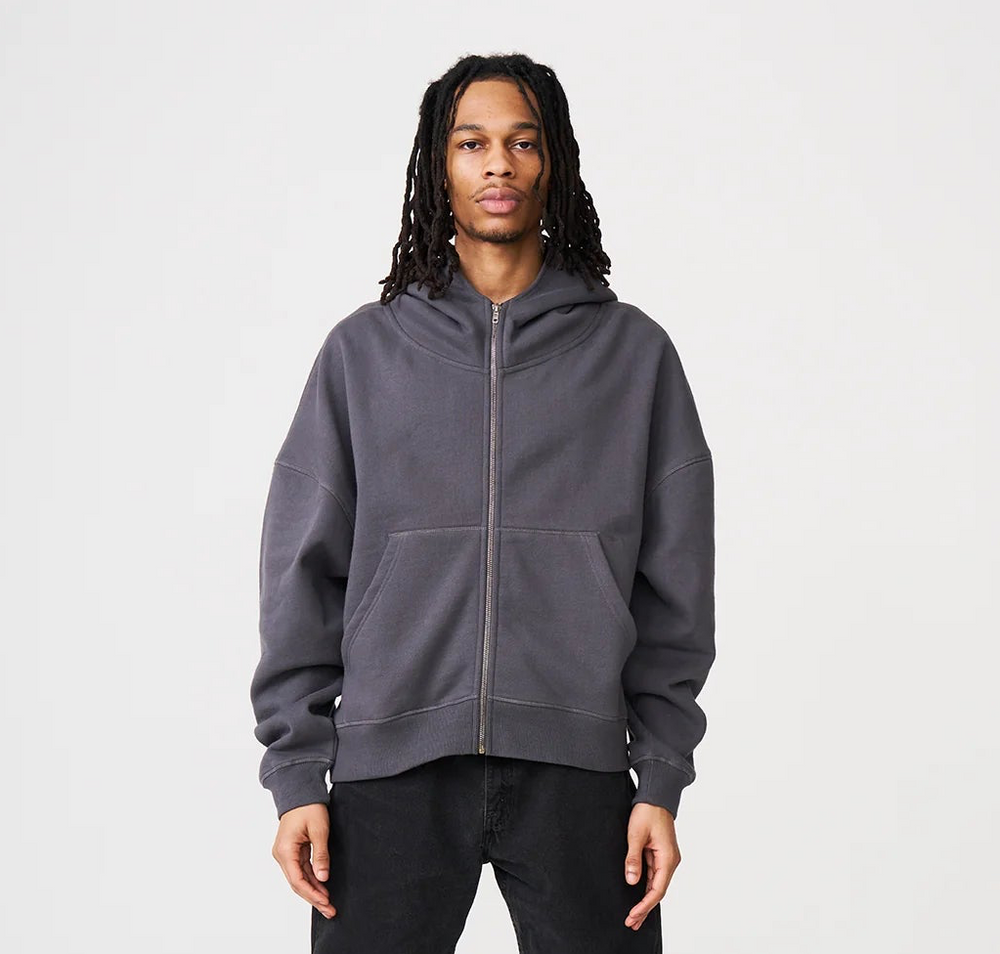 14 OZ Shadow Oversized Heavyweight Full-Zip Sweatshirt