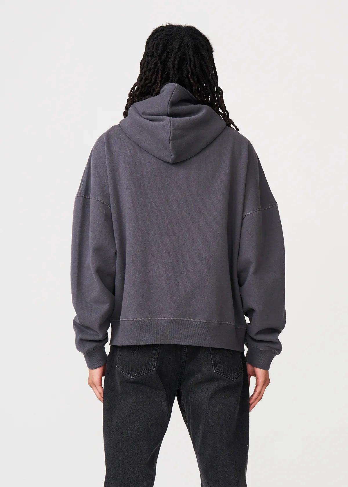 Dark Gray Oversized Heavyweight Full-Zip Sweatshirt