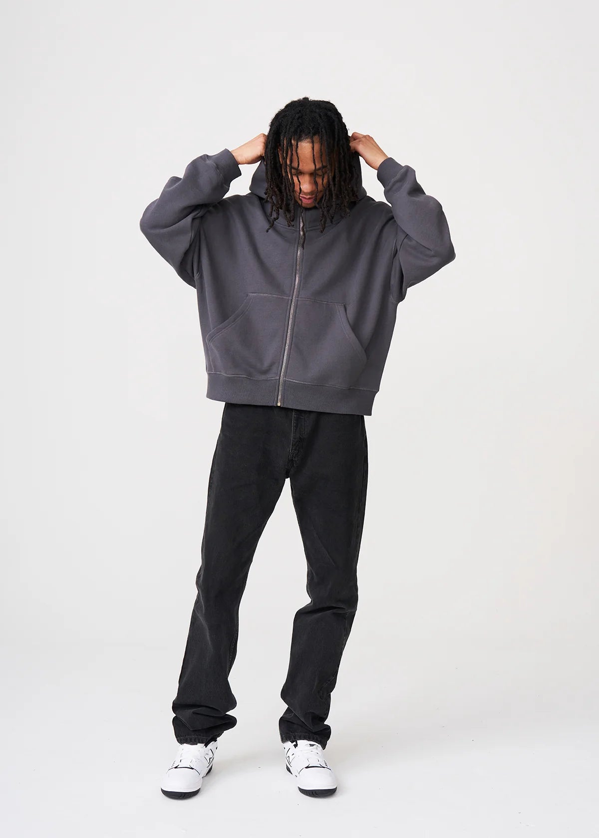 14 OZ Shadow Oversized Heavyweight Full-Zip Sweatshirt