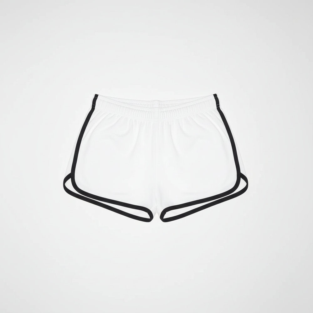 White Track Short Flat Lay