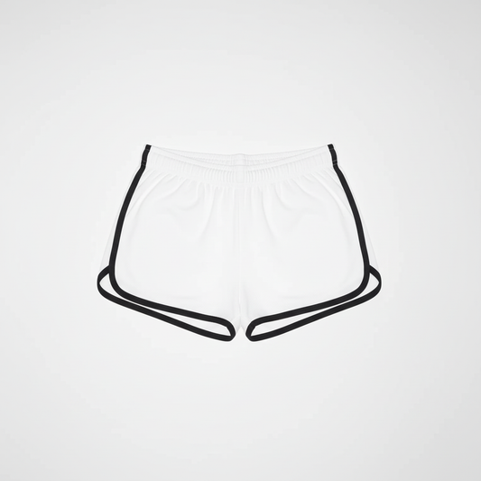 White Track Short Flat Lay