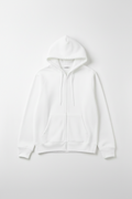 White Zip-Up — Clean Collar No Label