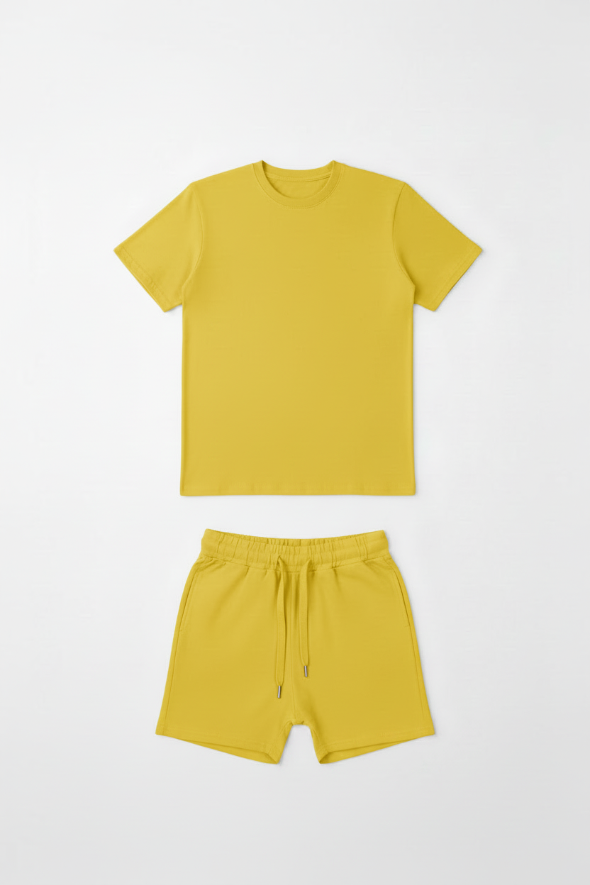 Yellow Kids Short Set