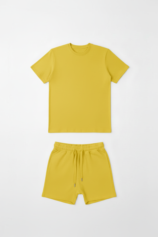 Yellow Kids Short Set
