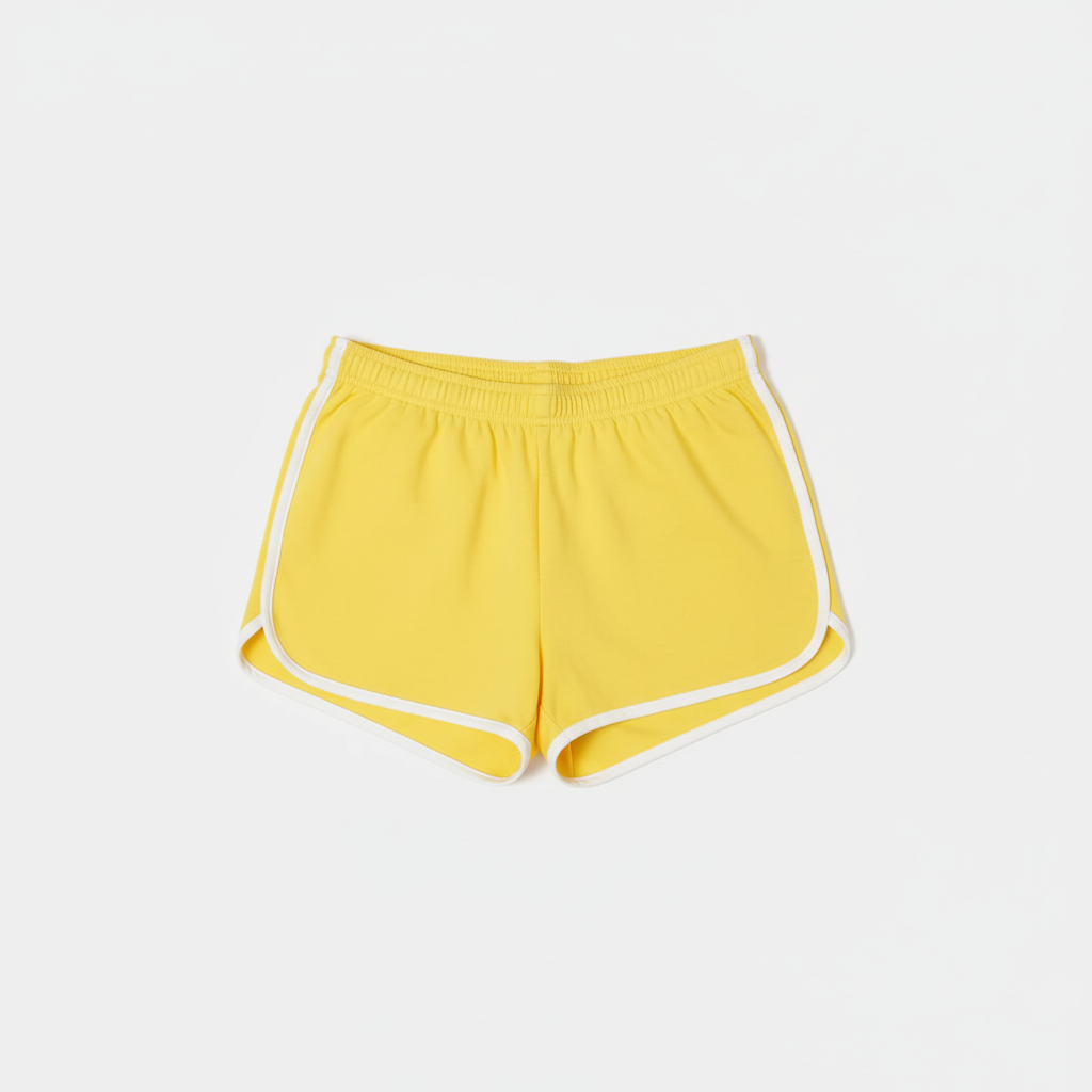 Yellow Track Short Flat Lay
