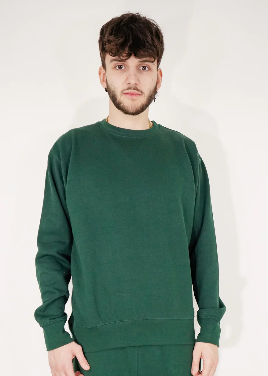 Hunter Green Heavy Blend Fleece Crew Neck Sweatshirt