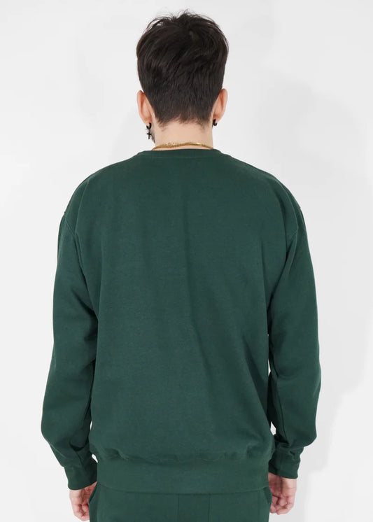 Hunter Green Heavy Blend Fleece Crew Neck Pullover