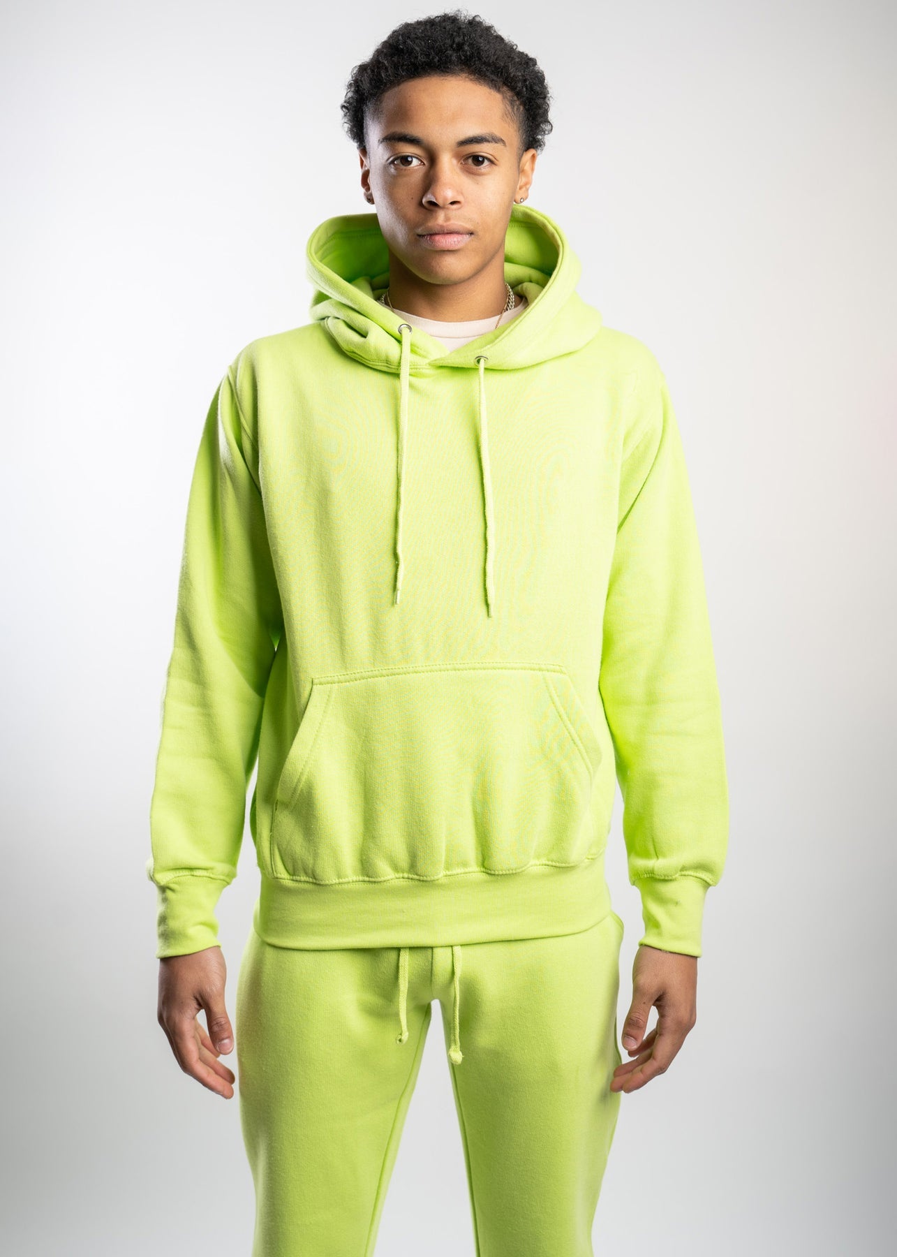10 OZ Lime Green Heavy Blend Fleece SweatSuit