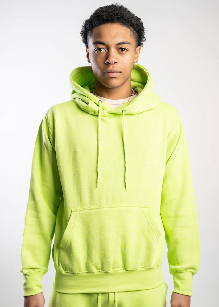 Lime Green Heavy Blend Fleece Hooded Sweatshirt BLANK KINGDOM