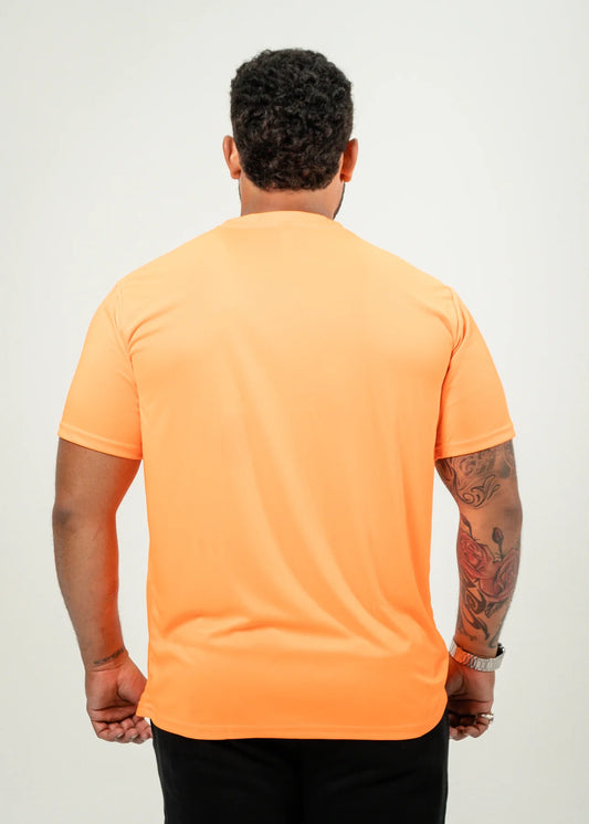 Neon Orange Polyester T-Shirt