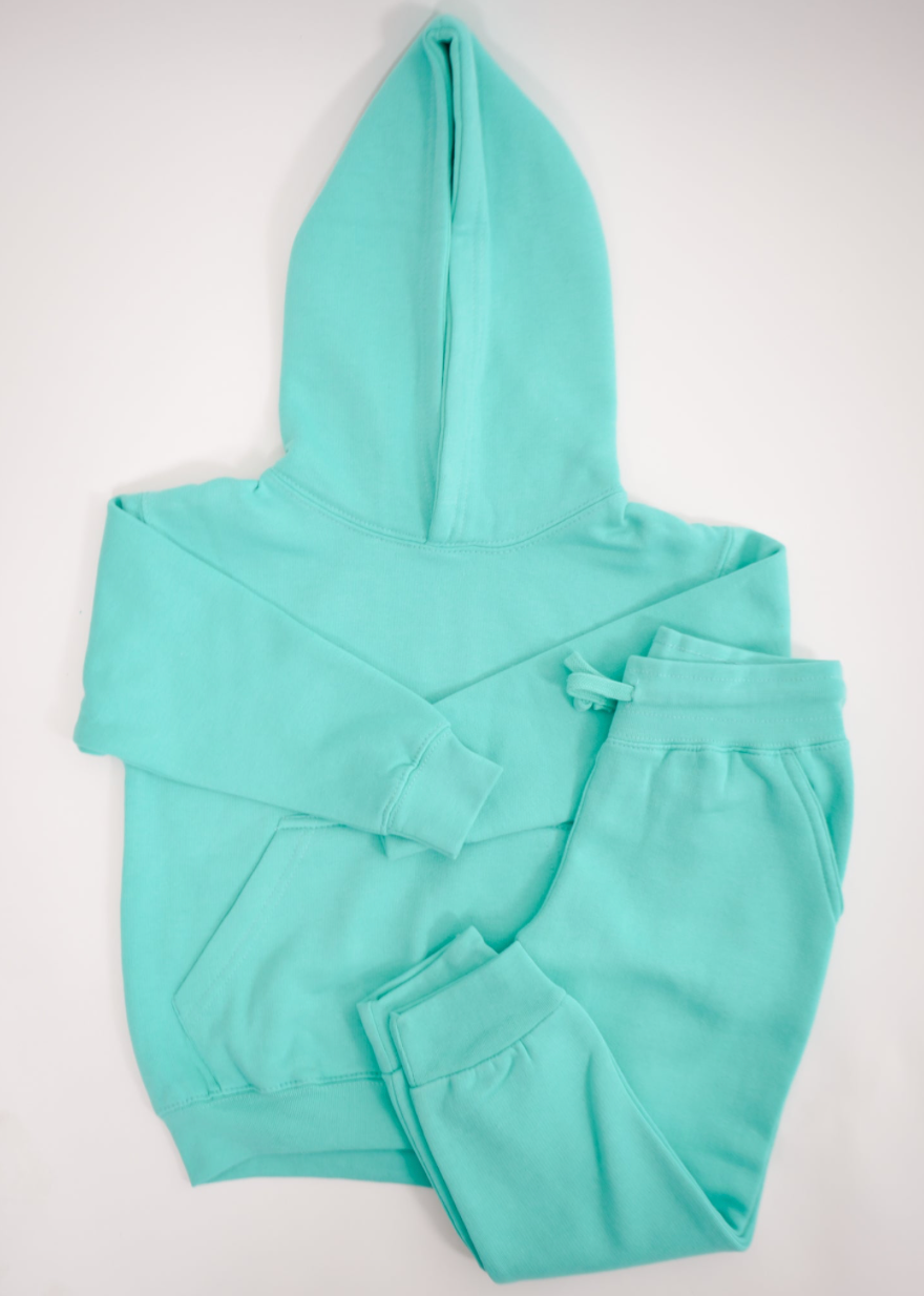 Kids 10 OZ Mint Soft Fleece Sweatsuit