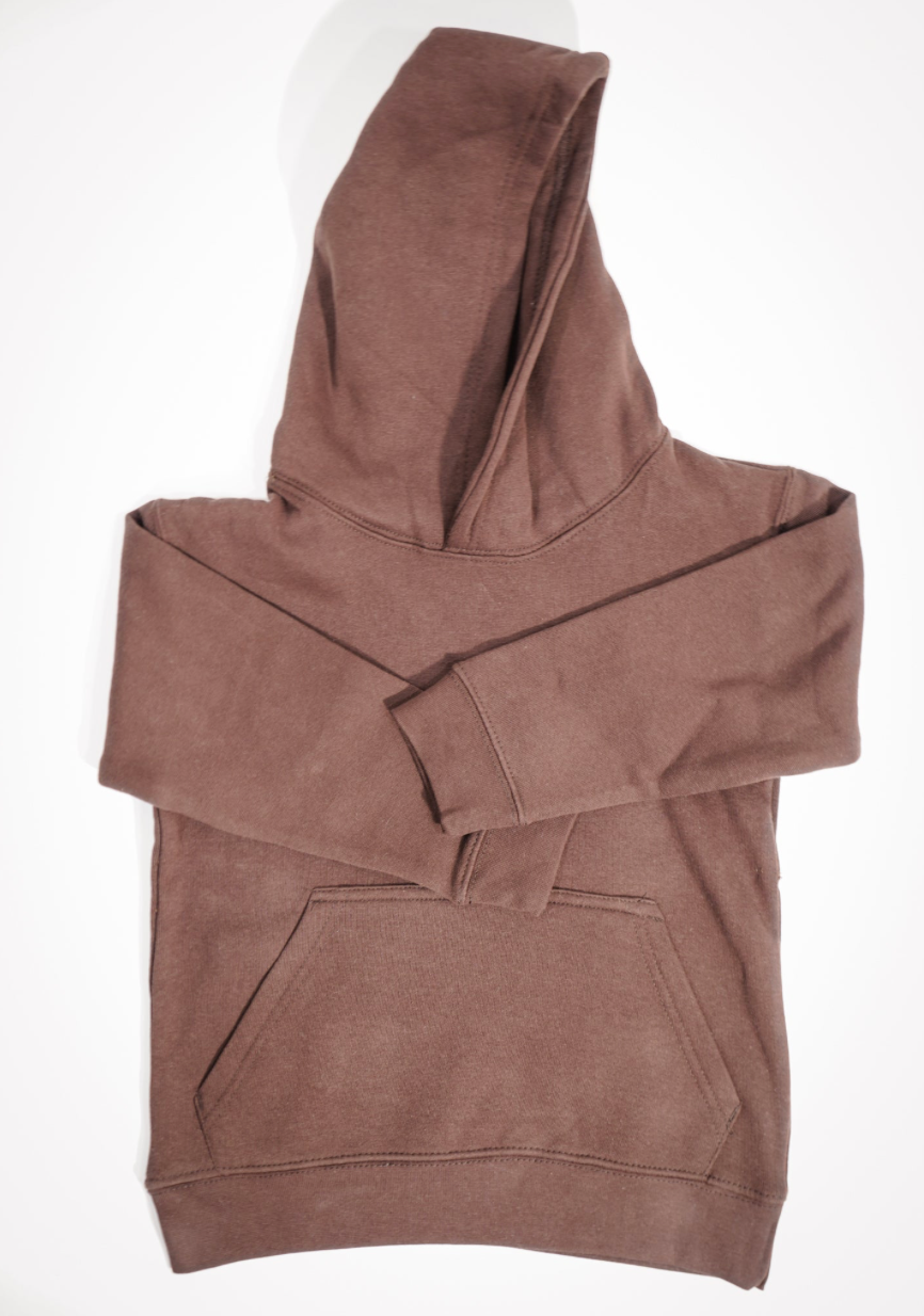 Kids 10 OZ Brown Soft Fleece Sweatsuit