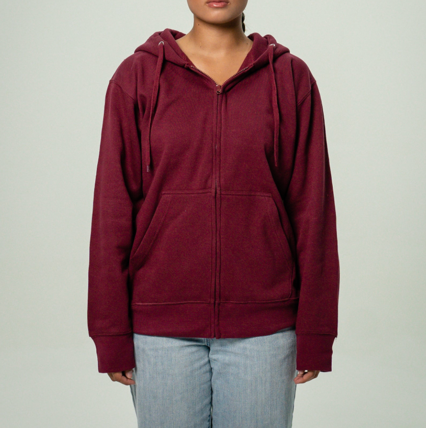 Basic zip up hoodie Color maroon - SINSAY - 6979D-83X