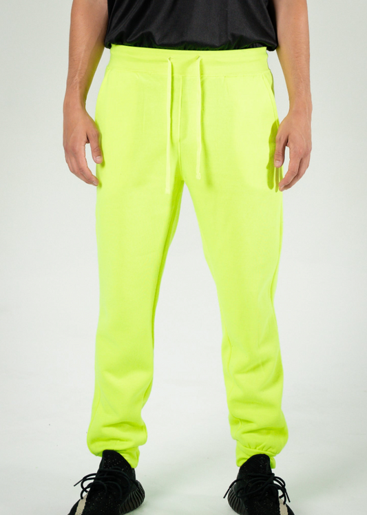 Neon Lime Heavy Blend Fleece Sweatpant