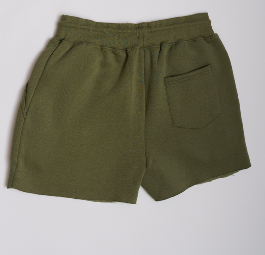 Olive Green Crop Top Fleece Short Set – BLANK KINGDOM
