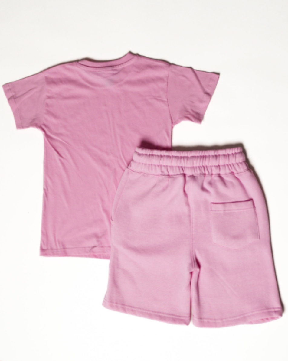 YOUTH PINK SHORT SET main image 1
