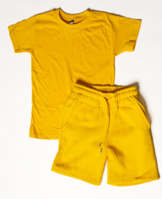 Yellow Kids Short Set