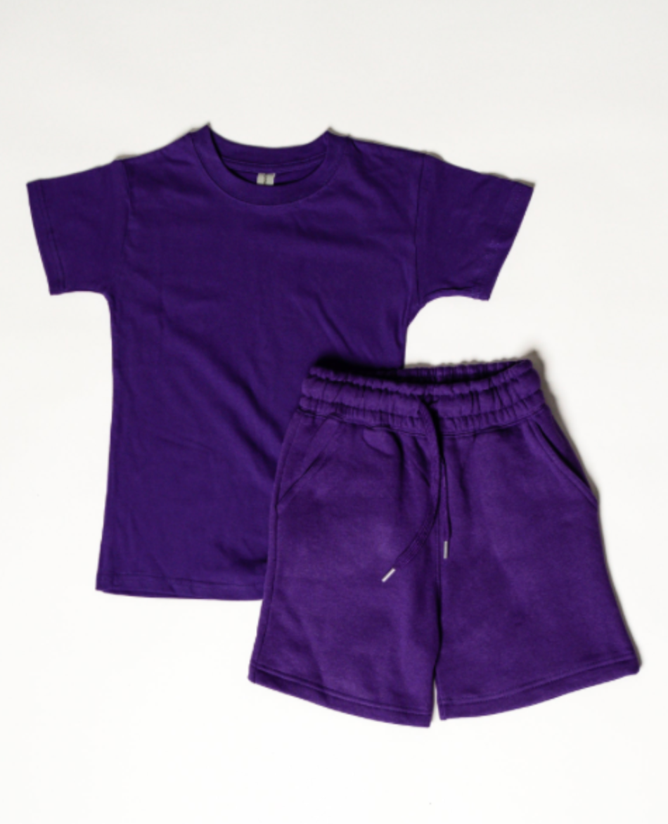Purple Kids Short Set