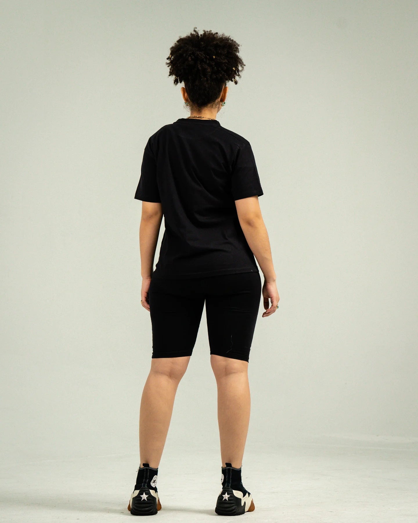 Black Biker Short Set