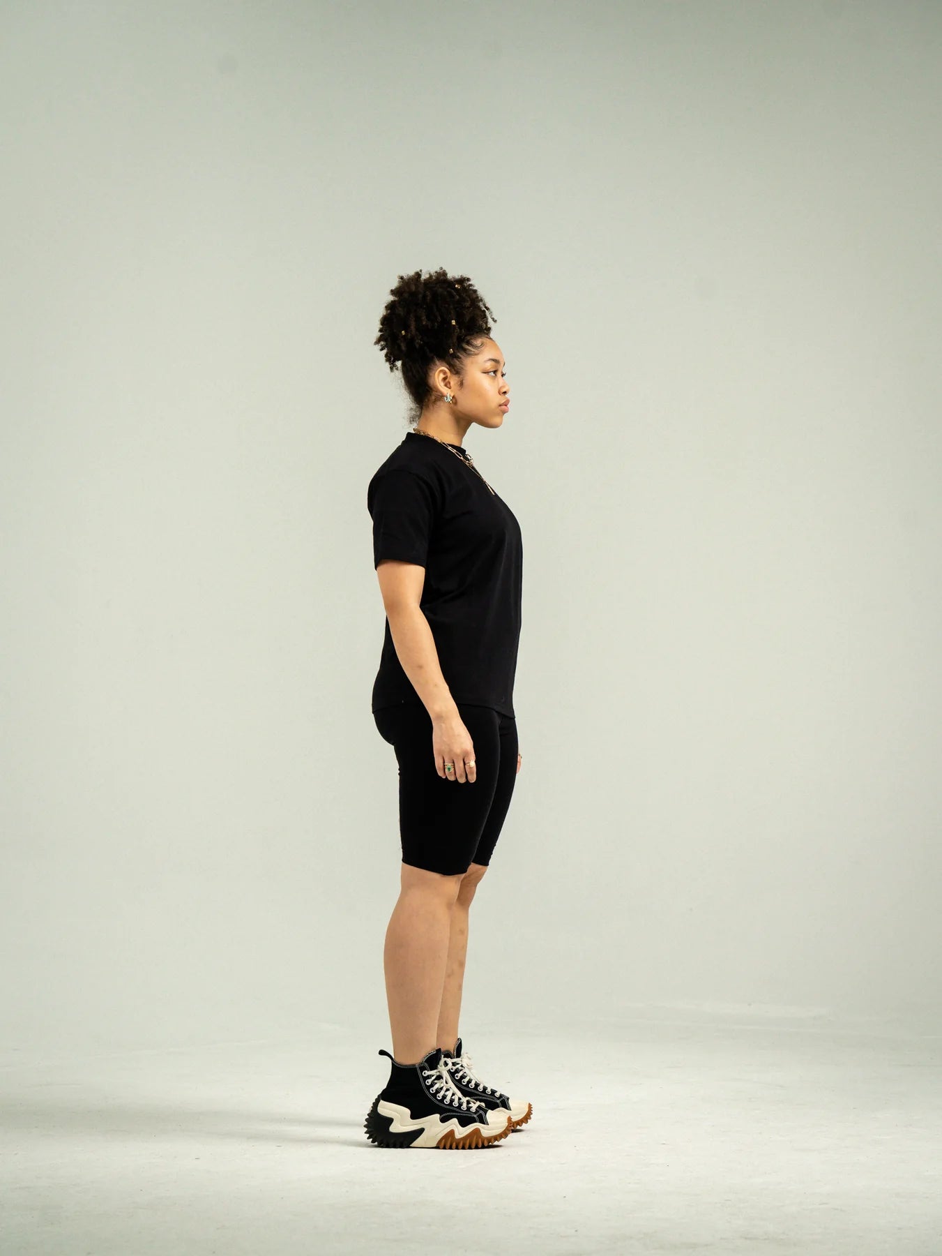 Black Biker Short Set