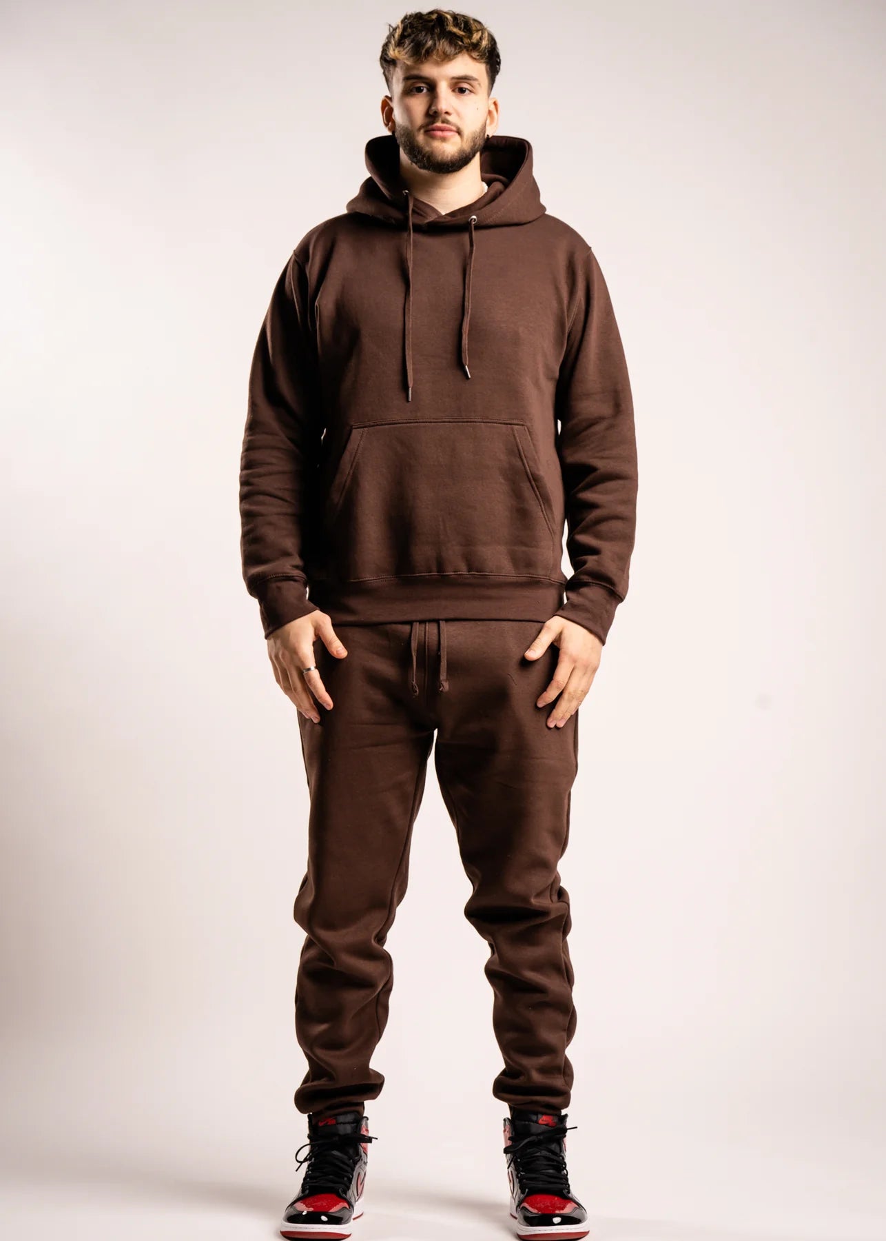 10 OZ Blank Brown Heavyweight Sweatsuit