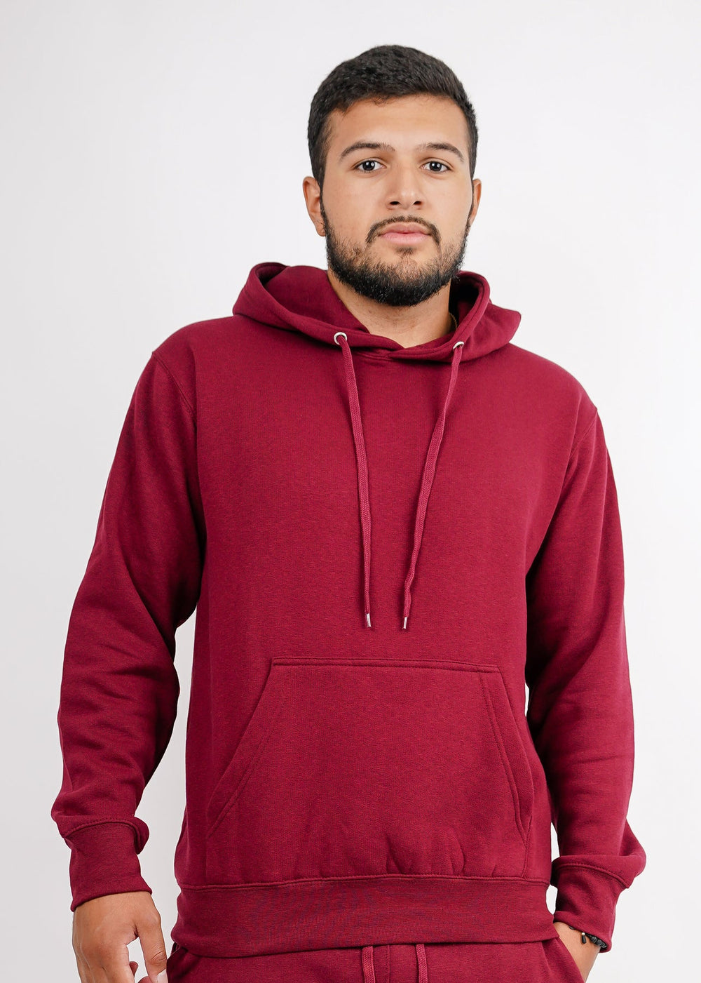 Maroon Heavy Blend Fleece Hooded Sweatshirt – BLANK KINGDOM