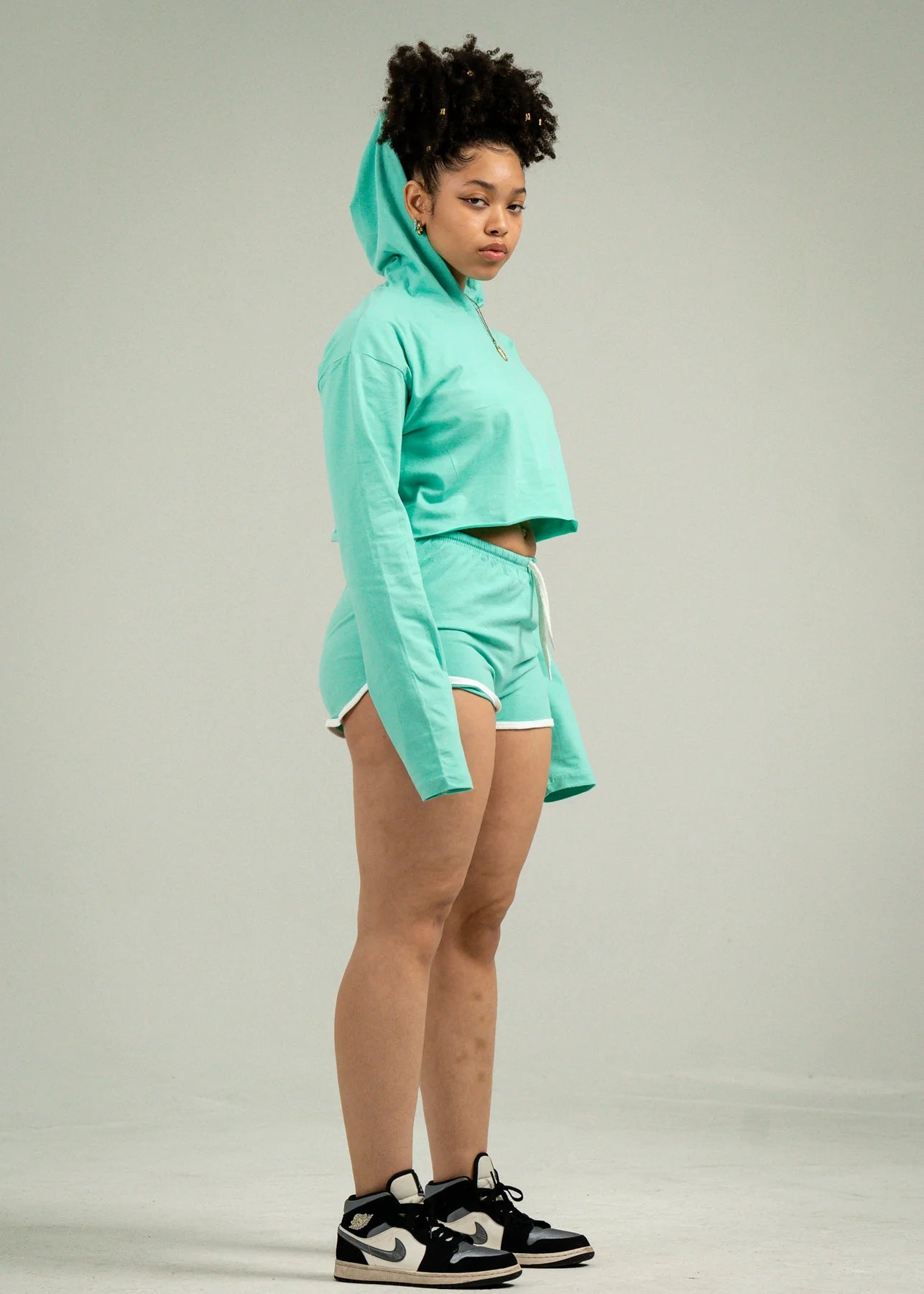 Mint Single Jersey Track Short Set
