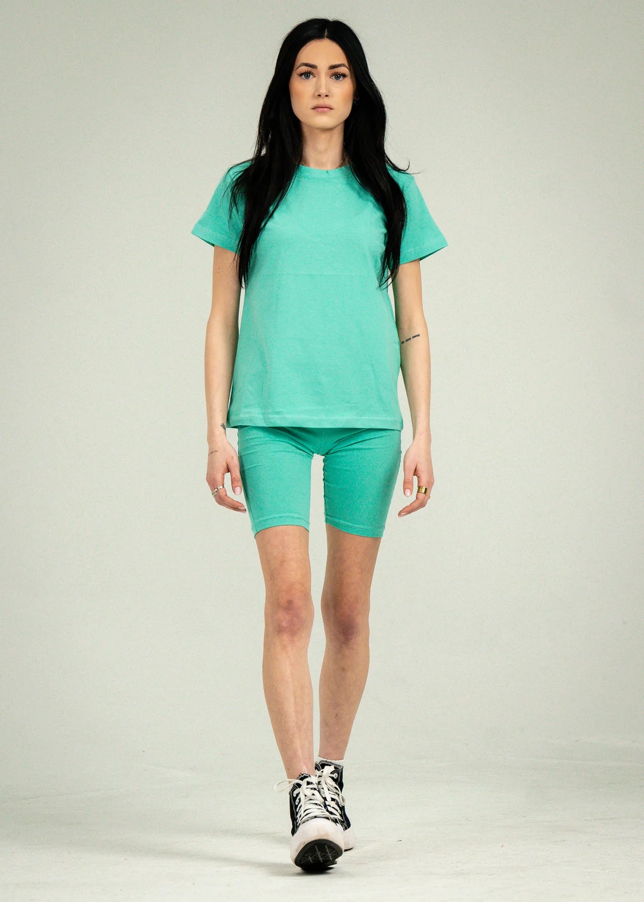 Mint Biker Short Sets
