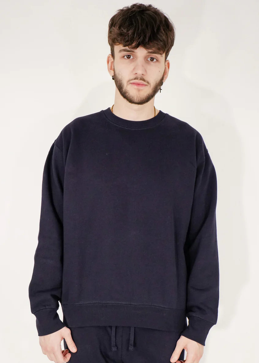 Navy Heavy Blend Fleece Crew Neck Sweatshirt