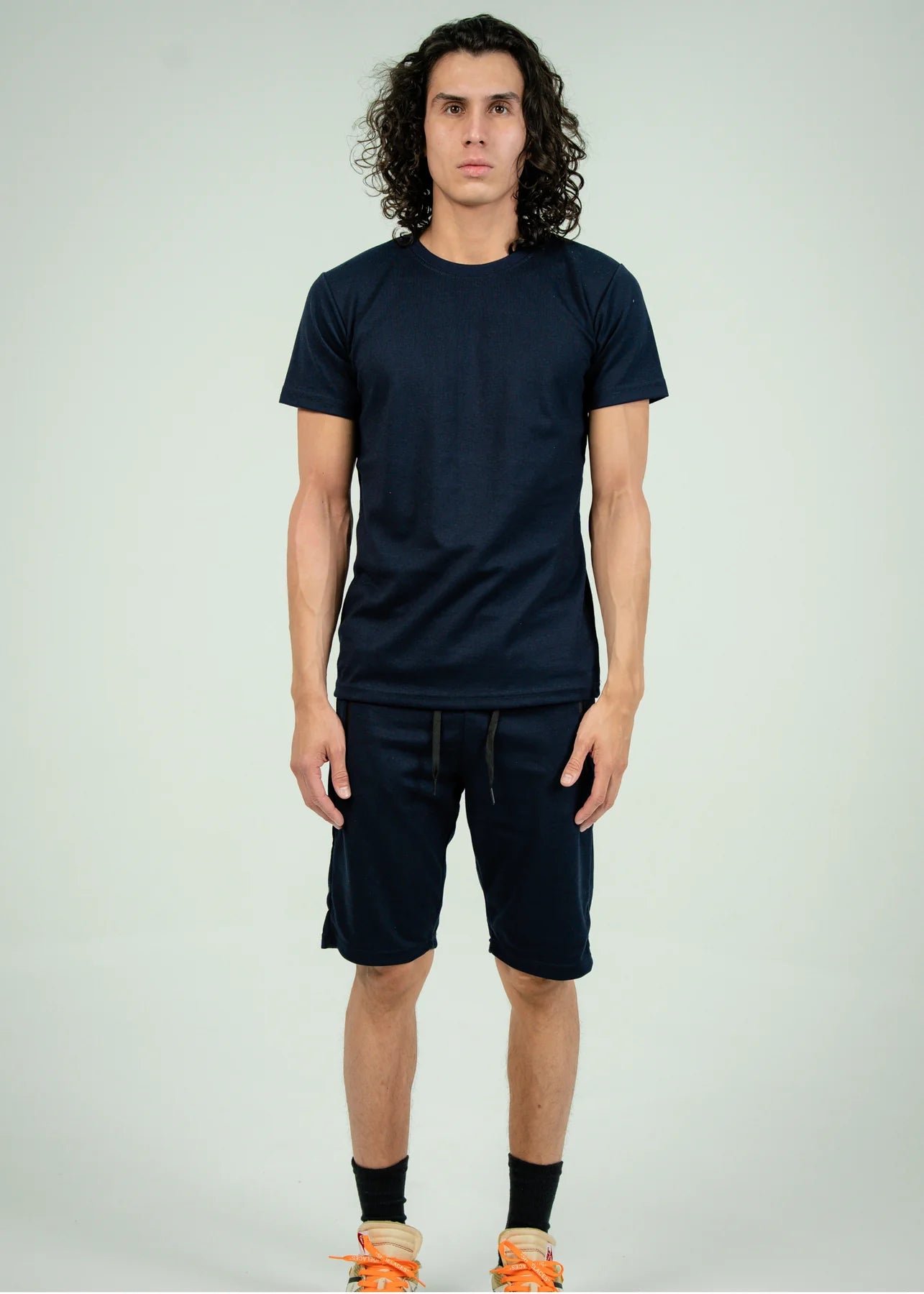 Navy Blue Tech Short Set