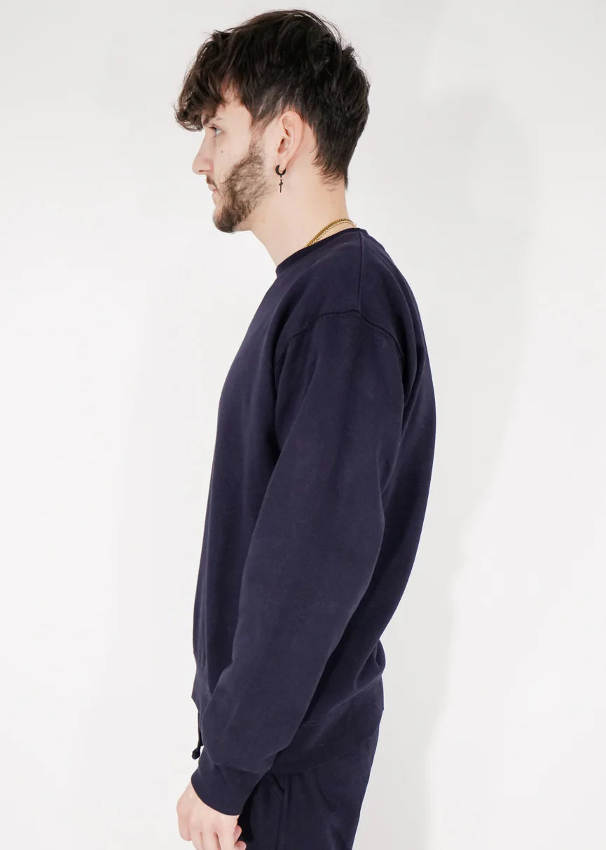 Navy Heavy Blend Fleece Crew Neck Sweatshirt