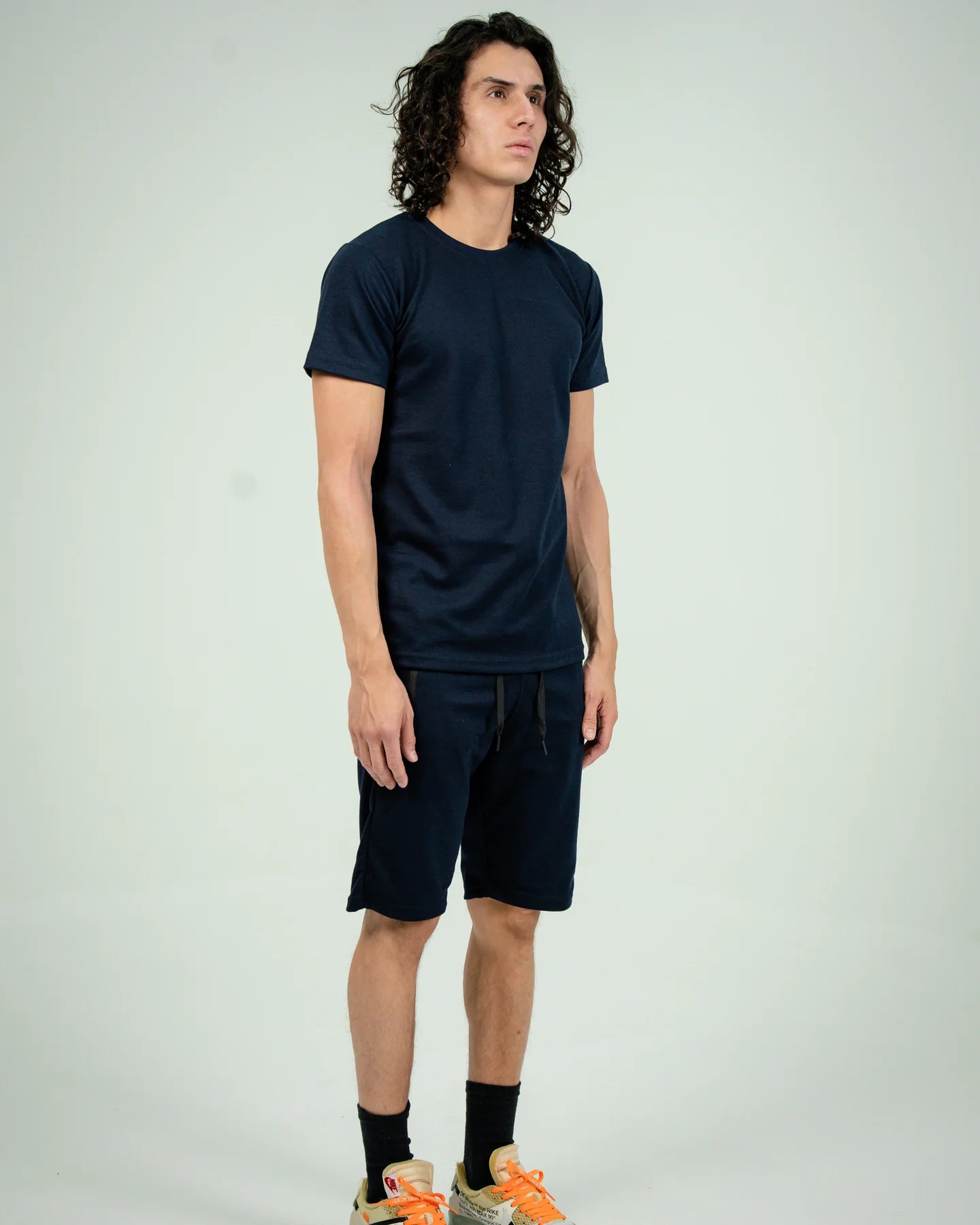Navy Blue Tech Short Set