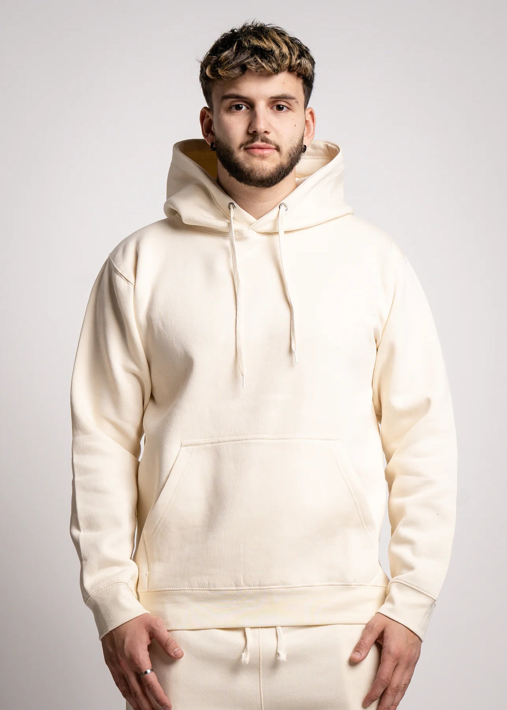 Blank Knights Off White Heavy Blend Fleece Hooded Sweatshirt XXX Large