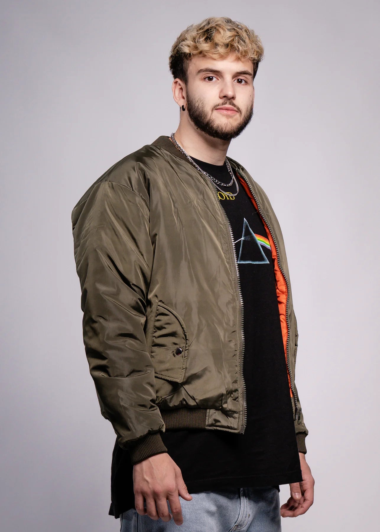 Olive Green Bomber Jacket â BLANK KINGDOM