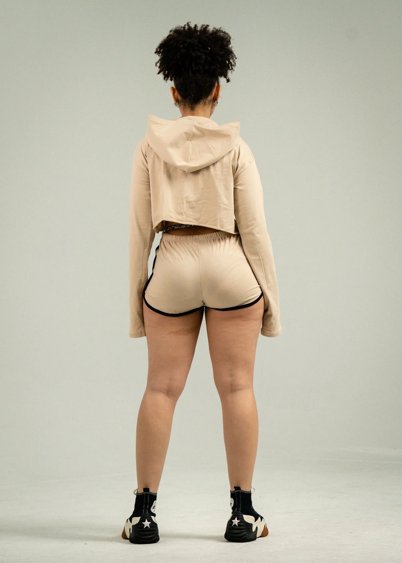 Sand Single Jersey Track Short Set