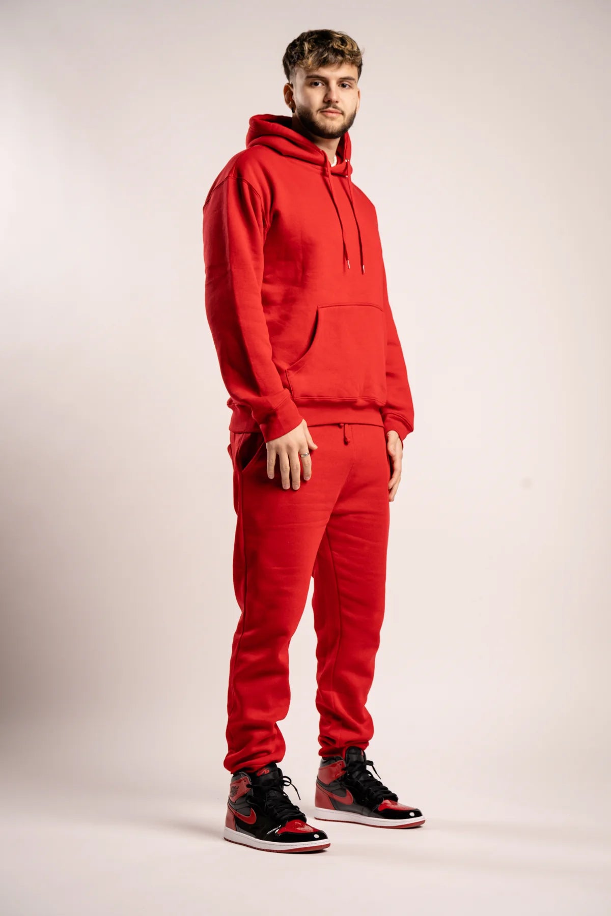 10 OZ Red Heavy Blend Fleece Sweatsuit