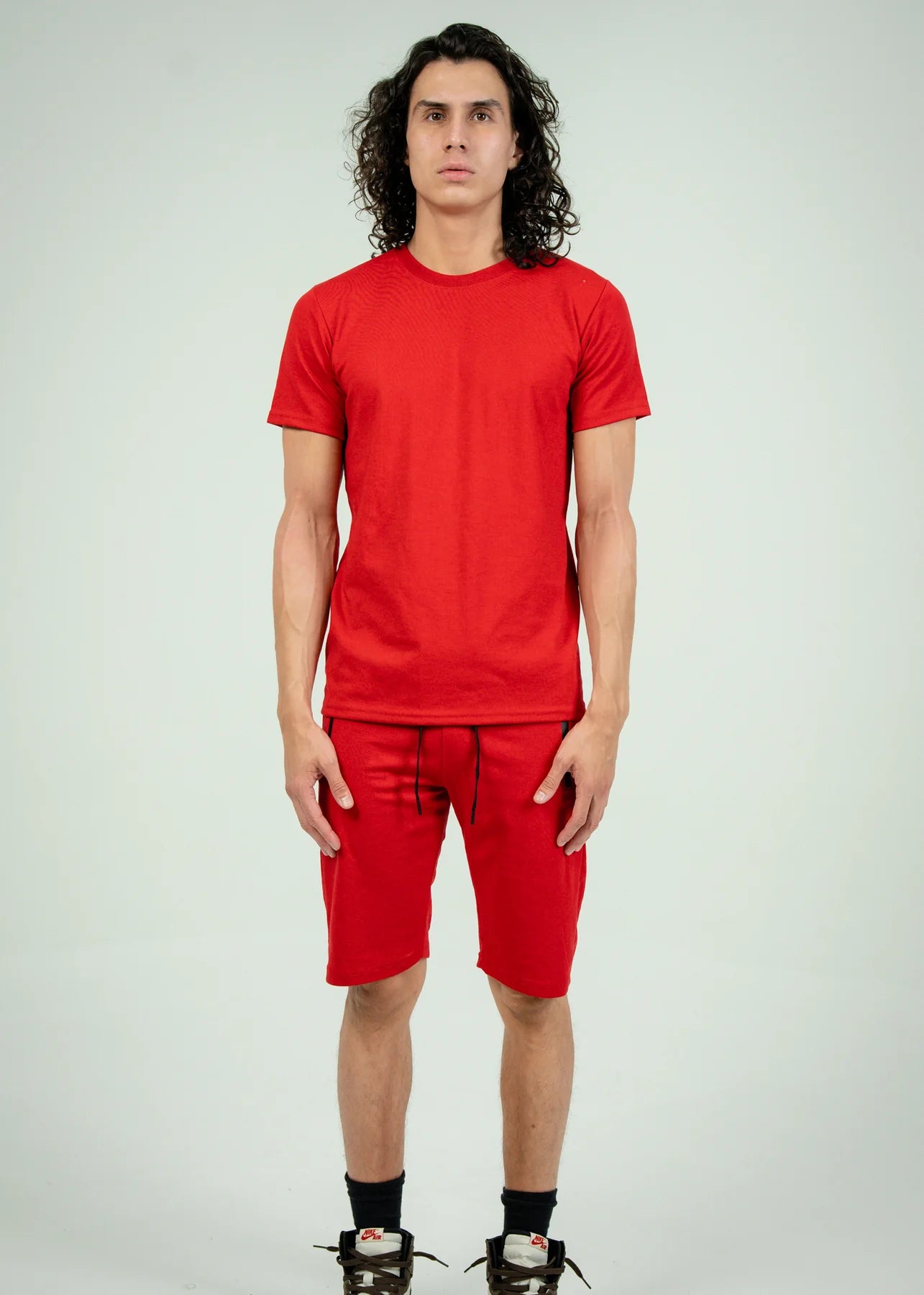 Red Tech Short Set