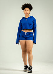 Royal Blue Single Jersey Track Short Set